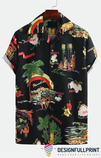 Léinte Haváise Ócáideach Lh Aloha Shirt Feisteas Haváís D'Fhir Léinte haváíais do Mhná Léinte haváíais d'Fhir, Bronntanas Léine Haváís, Bronntanas Nollag