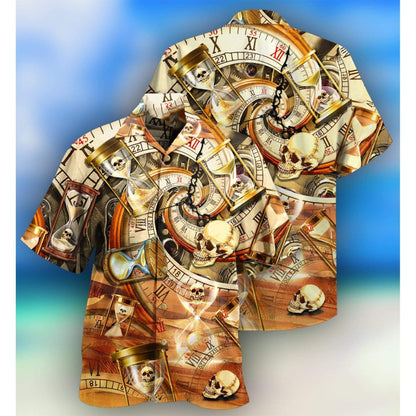 Skull All Knows Value Of Time Hawaiian Shirt,Hawaiian Shirt Gift, Christmas Gift