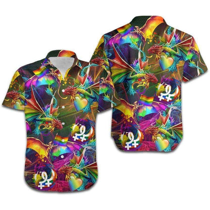 Festival Lgbt Dragon Rainbow Design Hawaiian Shirt,Hawaiian Shirt Gift, Christmas Gift