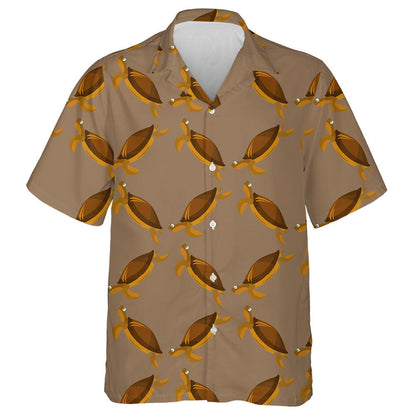 Simple Trendy Turtle And Black Tree Hawaiian Shirt,Hawaiian Shirt Gift, Christmas Gift