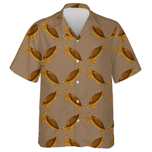 Simple Trendy Turtle And Black Tree Hawaiian Shirt,Hawaiian Shirt Gift, Christmas Gift
