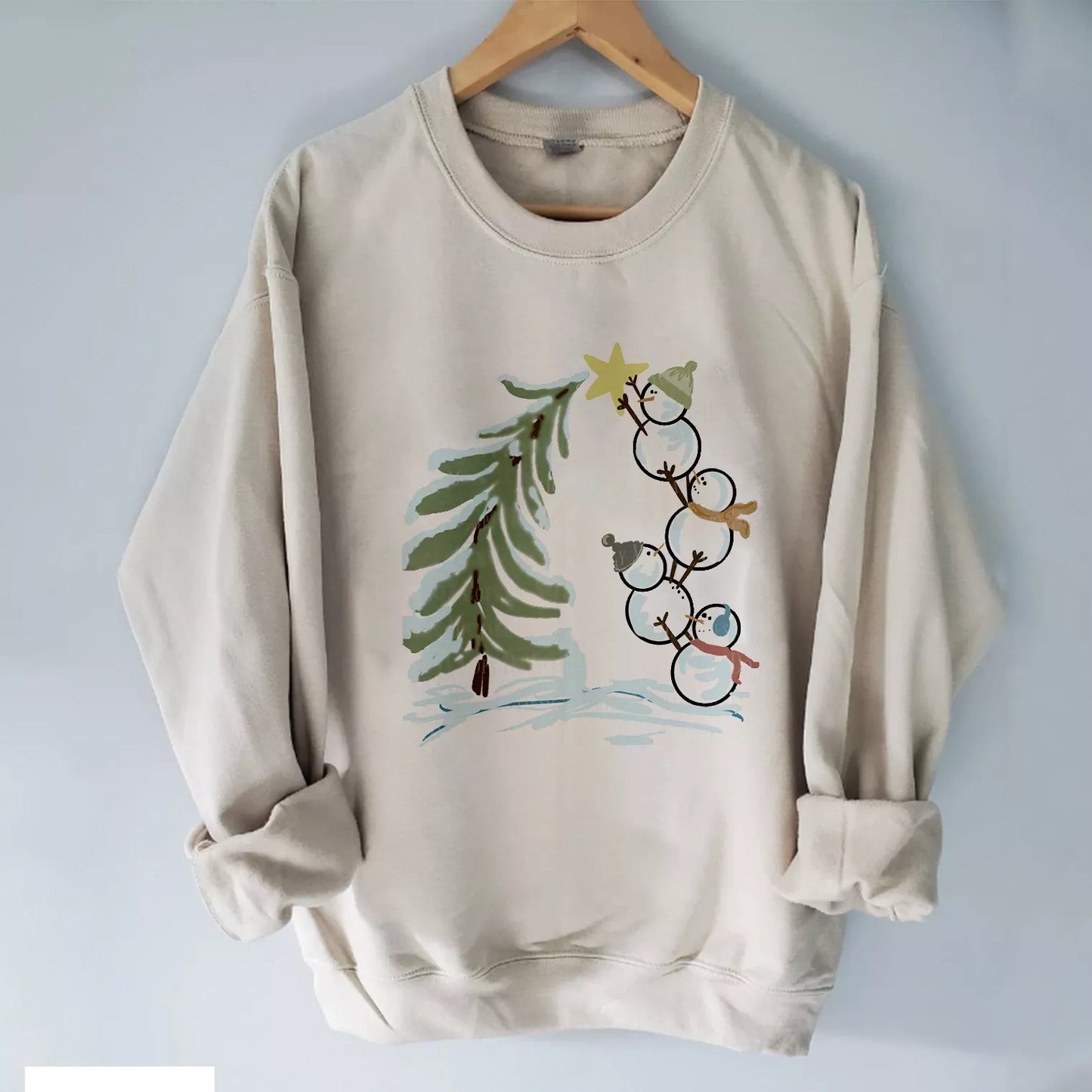 Fear Sneachta Stackable le Geansaí Crann, Geansaí Nollag gleoite, Geansaí Geimhridh na Nollag