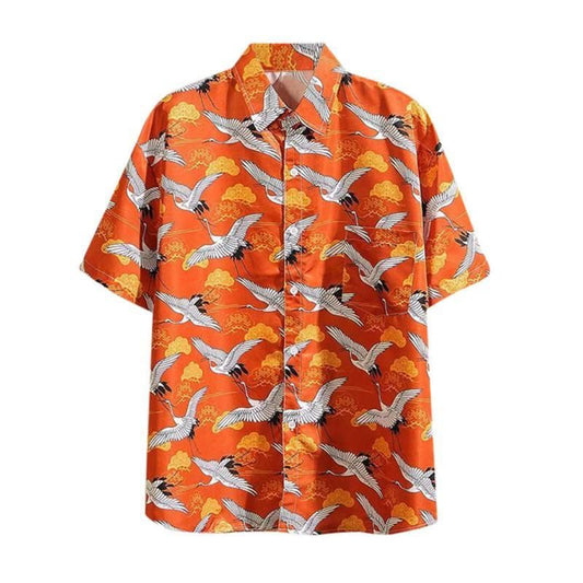 Stork Orange Hawaiian Shirt, Hawaiian Shirt Gift, Christmas Gift