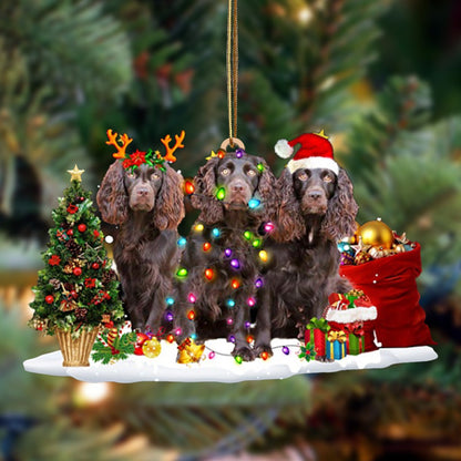 Boykin Spaniel-Christmas Dog Friends Hanging Christmas Plastic Hanging Ornament, Christmas Ornament Gift, Christmas Gift, Christmas Decoration