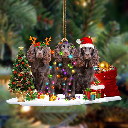 Boykin Spaniel-Christmas Dog Friends Hanging Christmas Plastic Hanging Ornament, Christmas Ornament Gift, Christmas Gift, Christmas Decoration