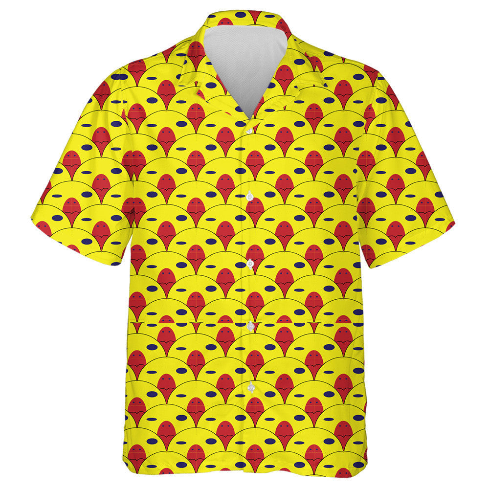 Hand Drawn Abstract Face Of Duck Hawaiian Shirt, Hawaiian For Gift