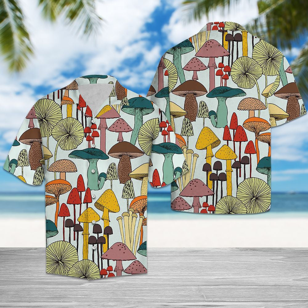 Obsessed With Mushrooms Pattern Hawaiian Shirt,Hawaiian Shirt Gift, Christmas Gift