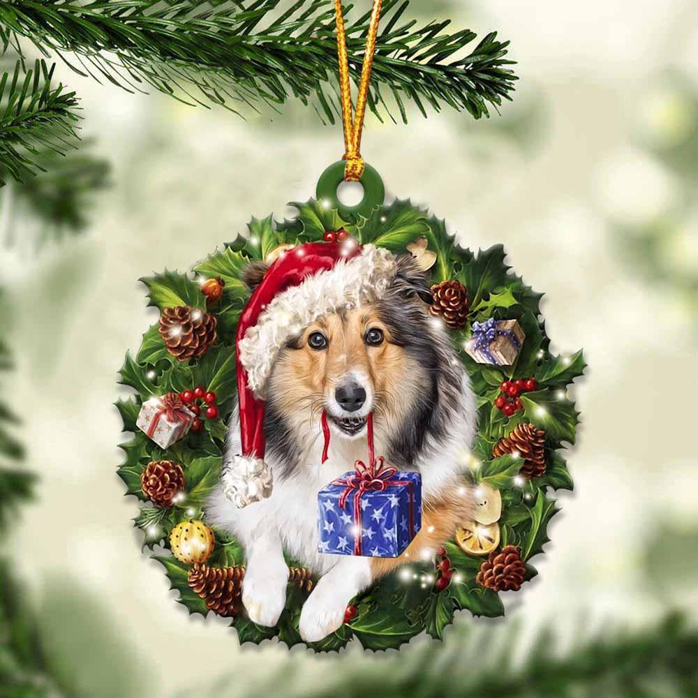 Sheltie And Christmas Gift For Her Gift For Him Gift For Sheltie Lover Ornament,Christmas Gift,Christmas Decoration