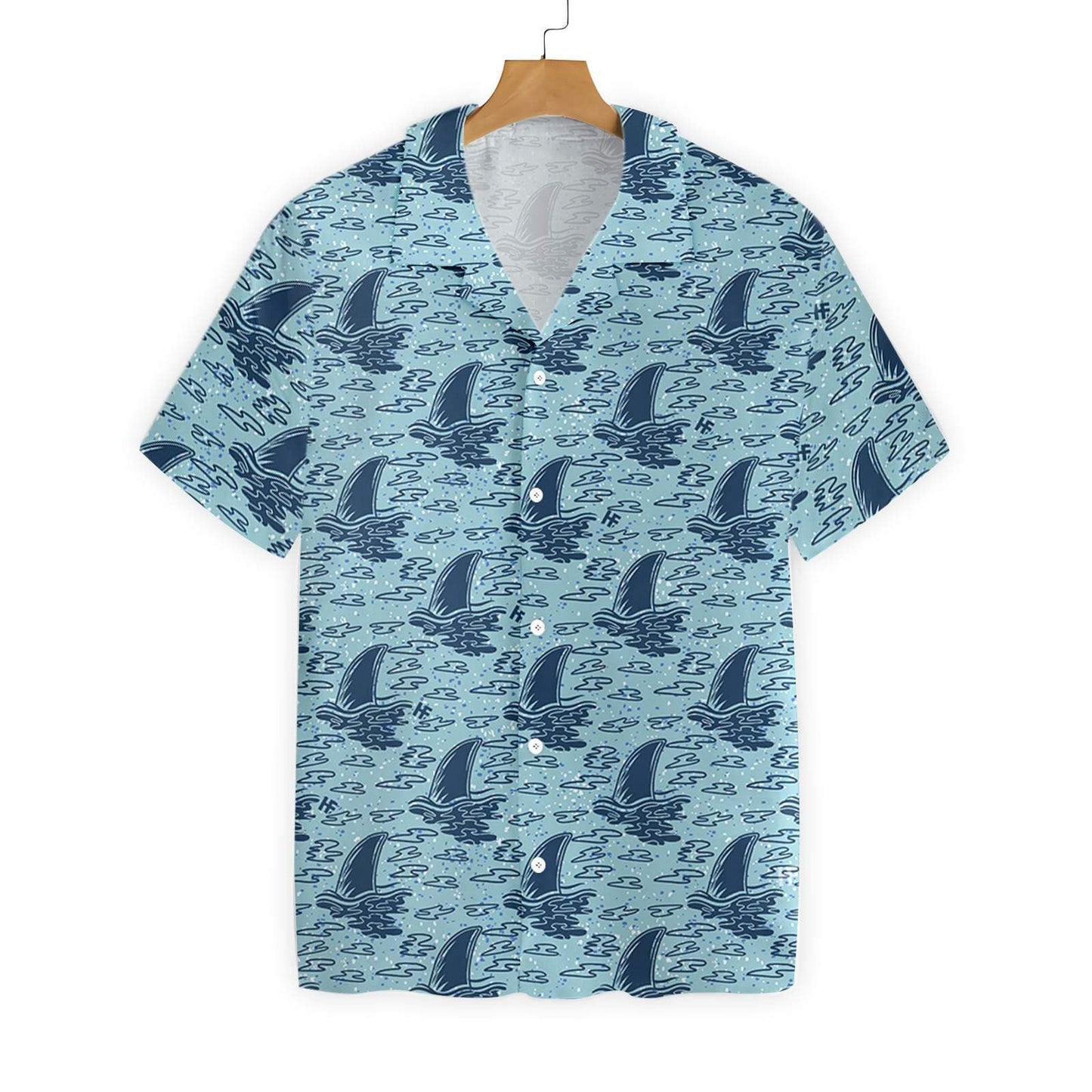 Shark Pattern In The Ocean Hawaiian Shirt,Hawaiian Shirt Gift, Christmas Gift
