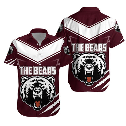 The Bears Haváís Aloha Shirt Th5 Shorts Haváís Beach Short Muinchille, Bronntanas Léine Haváíais, Bronntanas Nollag