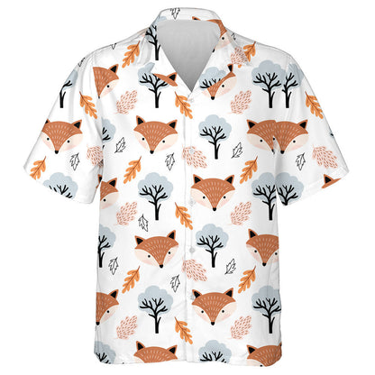 Duilleoga agus Crainn Gleoite an tSionnaigh Fhómhair Dearadh Cartún Léine Haváí, Bronntanas Léine Haváís, Bronntanas Nollag