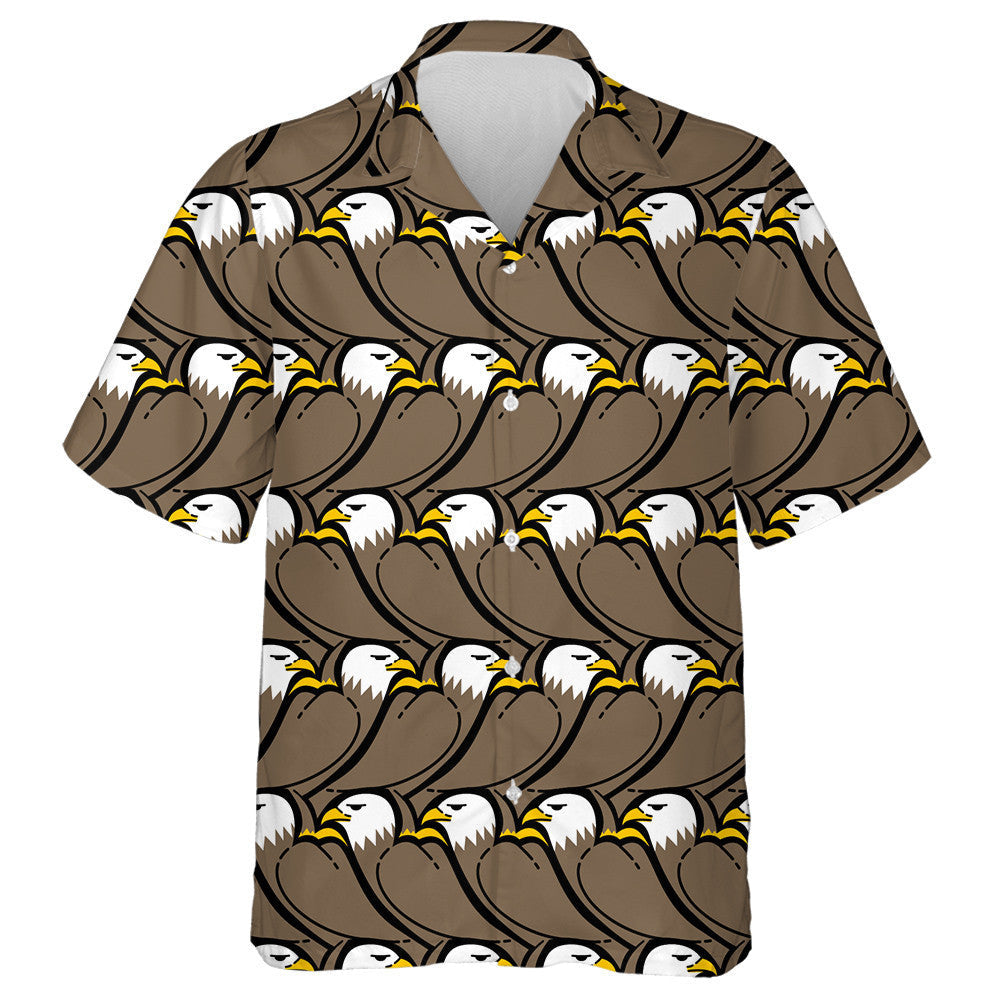 Angry Bald Eagle With Brown Feathers Hawaiian Shirt, Hawaiian For Gift