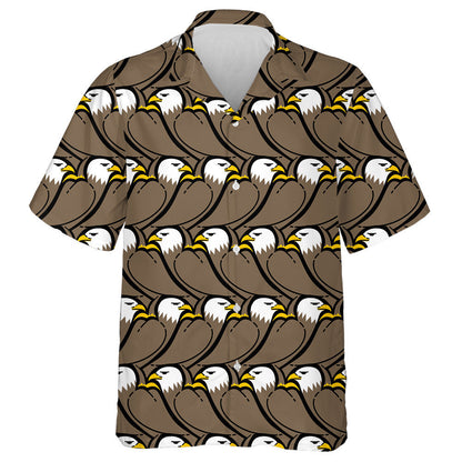 Angry Bald Eagle With Brown Feathers Hawaiian Shirt, Hawaiian For Gift