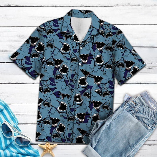Grúpa Greannmhar Siorcanna Shirt Aloha Haváí Aloha Shirt Shorts Haváís Gearr Muinchille Trá, Bronntanas Léine Haváís, Bronntanas Nollag