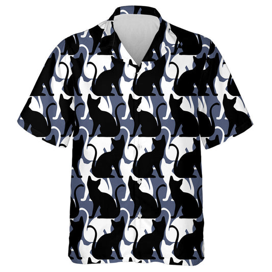 Black And White Butterfly On Pink Hawaiian Shirt, Hawaiian For Gift