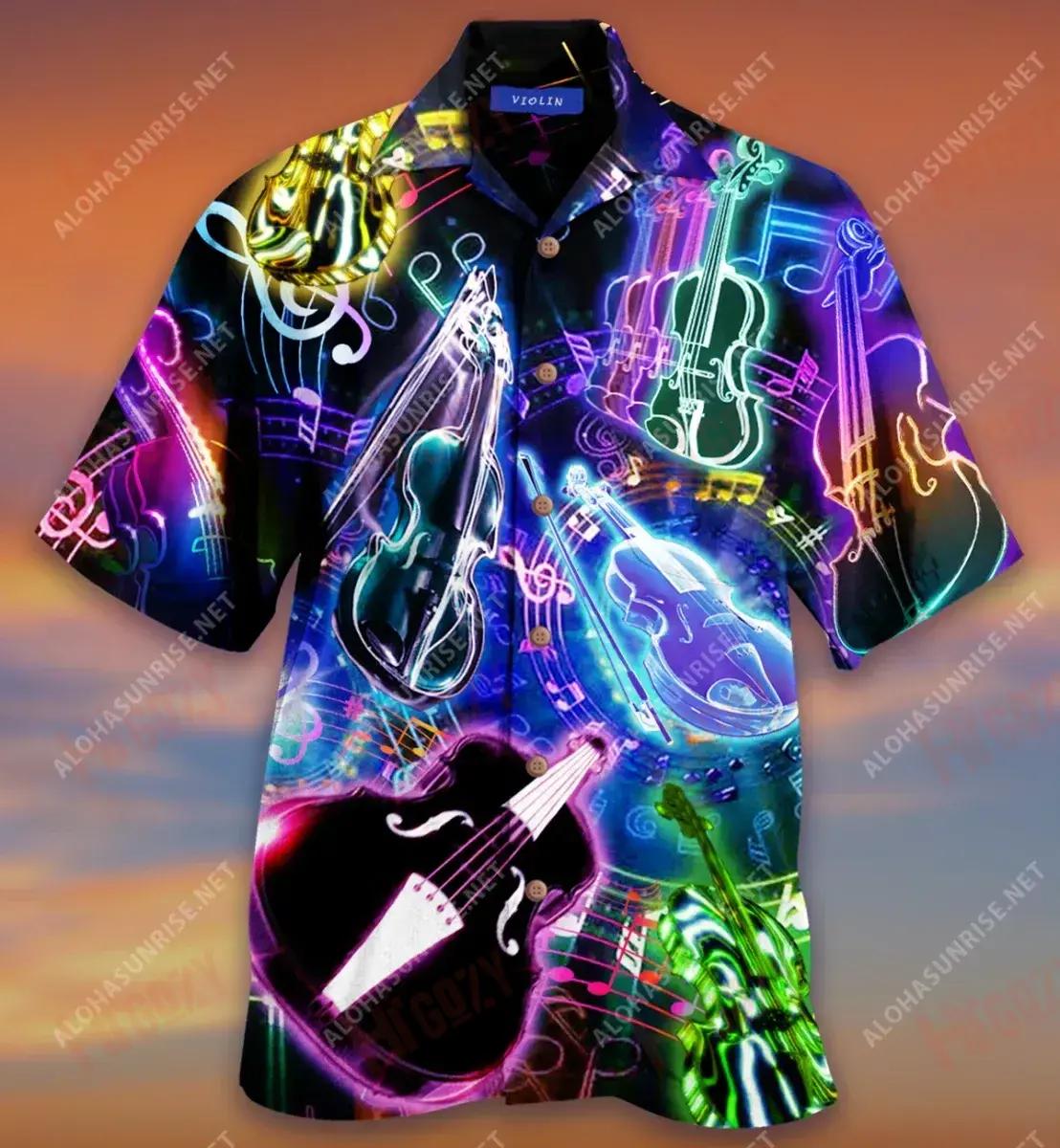 Where Words Fail Music Speaks Violin Unisex Short Hawaiian Shirt Ocean Short Sleeve Best Hawaiian Shirts Hawaiian Shirts For Men, Hawaiian Shirt Gift, Christmas Gift