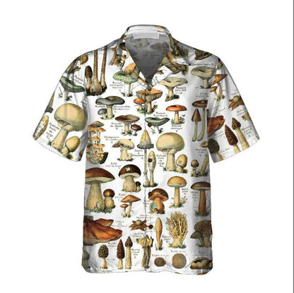 Types Of Mushroom Gift For Biologist Hawaiian Shirt, Hawaiian For Gift