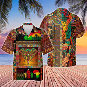 African Culture Ancestor Elephant Design Hawaiian Shirt, Hawaiian For Gift