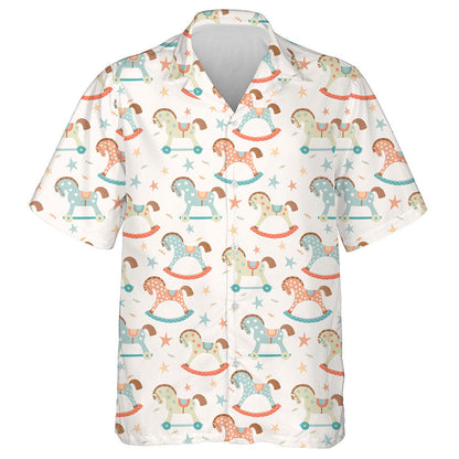 Baby Rocking Horse On White Color Hawaiian Shirt, Hawaiian For Gift