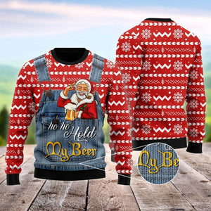 Ho Ho Hold My Beer Santa Christmas Ugly Christmas Sweater,Christmas Ugly Sweater,Christmas Gift,Gift Christmas 2022