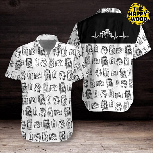 Camera Pattern Hawaiian Hawaii Shirt_ Hawaiian Shirts -Hawaiian Shirt Gift, Christmas Gift