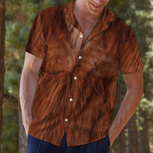 Awesome Brown Bigfoot Fur Themed Hawaiian Shirt, Hawaiian For Gift