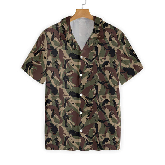 Golf Camouflage Seamless Pattern Fascinating Design Hawaiian Shirt,Hawaiian Shirt Gift, Christmas Gift