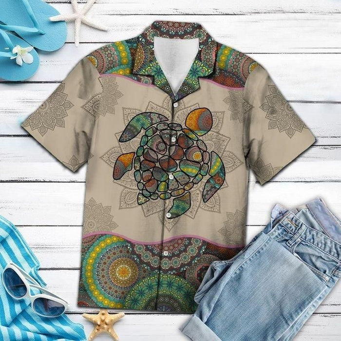 Find Turtle Mandala Hawaiian Shirt_ Hawaiian Shirt Gift, Christmas Gift