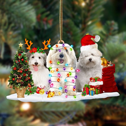 Coton De Tulear-Christmas Dog Friends Hanging Christmas Plastic Hanging Ornament, Christmas Gift, Christmas Decoration