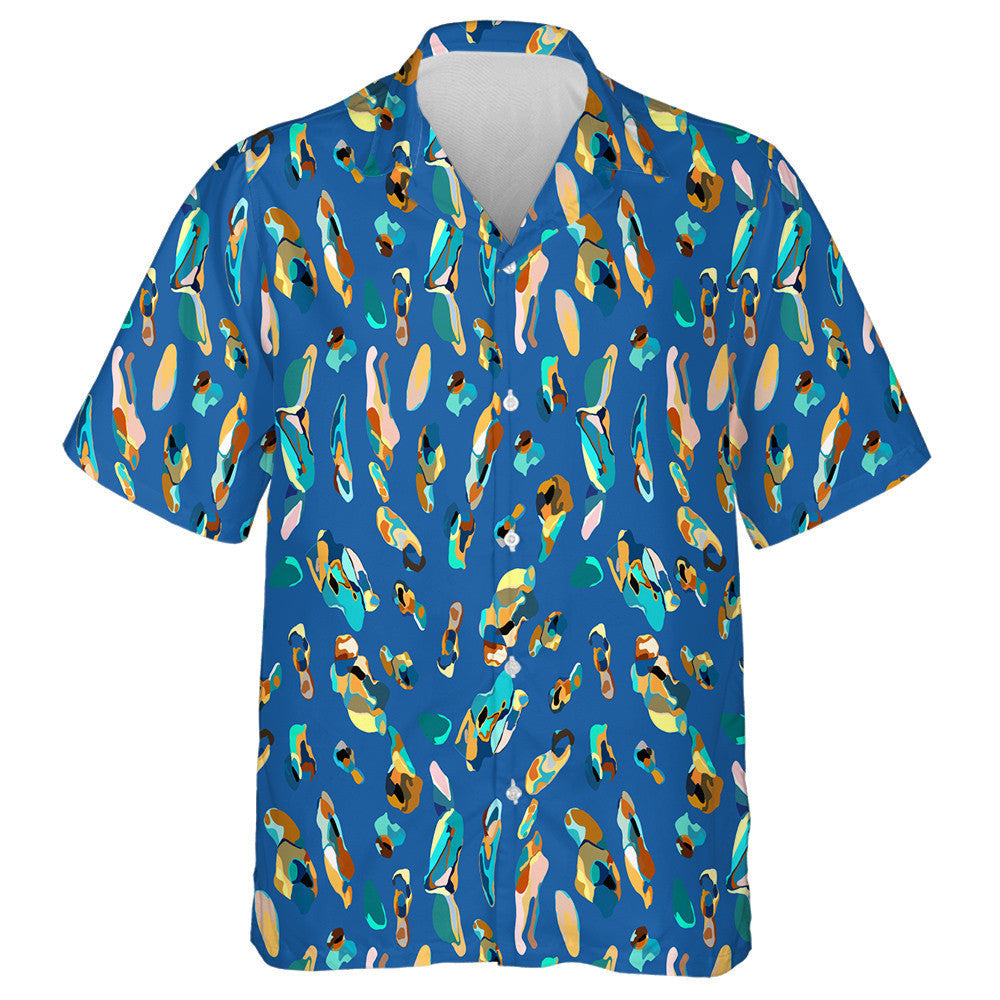 Wild African Leopard With Watercolor Style Hawaiian Shirt, Hwaiian For Gift