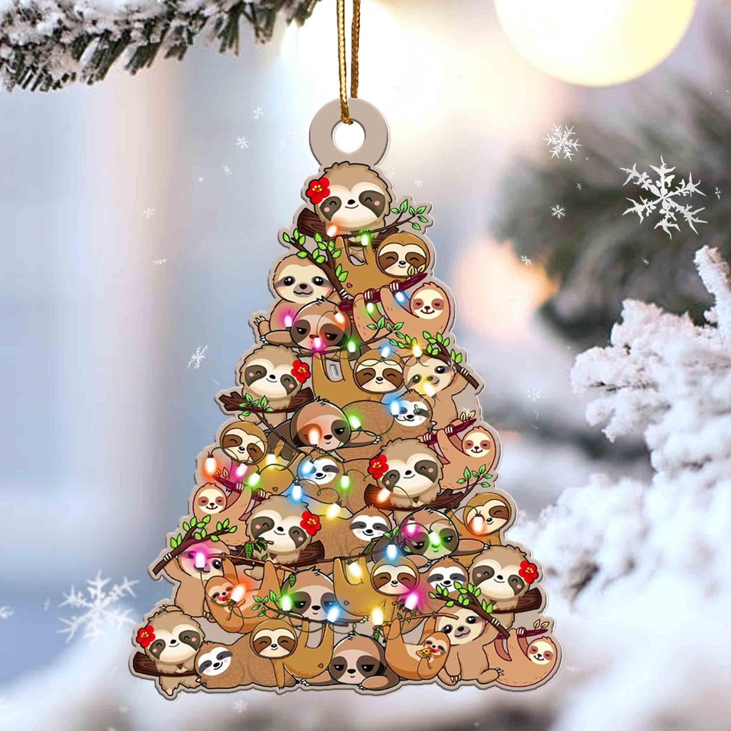 Sloth Lovely Tree Gift For Sloth Lover Gift For Animal Lover Ornament,Christmas Gift,Christmas Decoration