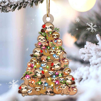 Sloth Lovely Tree Gift For Sloth Lover Gift For Animal Lover Ornament,Christmas Gift,Christmas Decoration