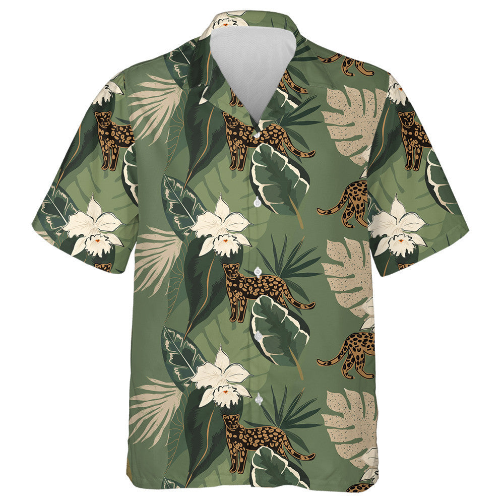 Jungle Abstract Lámh Tarraingthe Le Léine Haváíais Liopard, Haváís Le Bronntanas