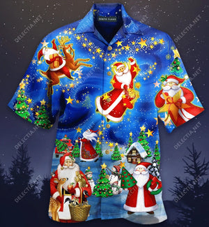 The Magic Of Christmas Night Design Hawaiian Shirt, Hawaiian Shirt Gift, Christmas Gift