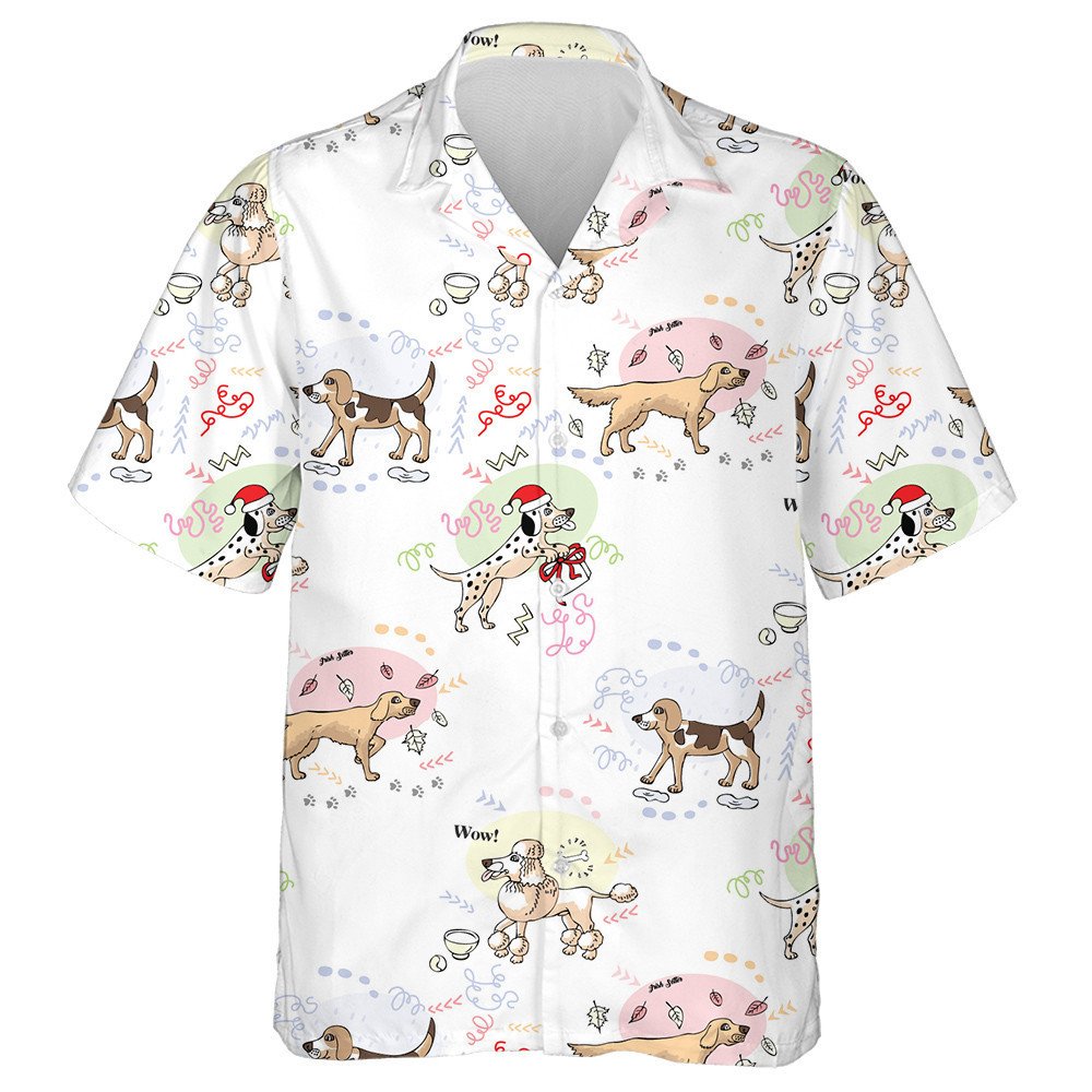 Beagle Dog Hand Drawn Animals Sketches Hawaiian Shirt, Hawaiian Shirt Gift, Christmas Gift