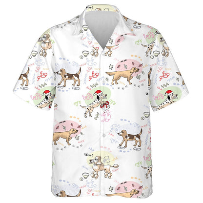 Beagle Dog Hand Drawn Animals Sketches Hawaiian Shirt, Hawaiian Shirt Gift, Christmas Gift