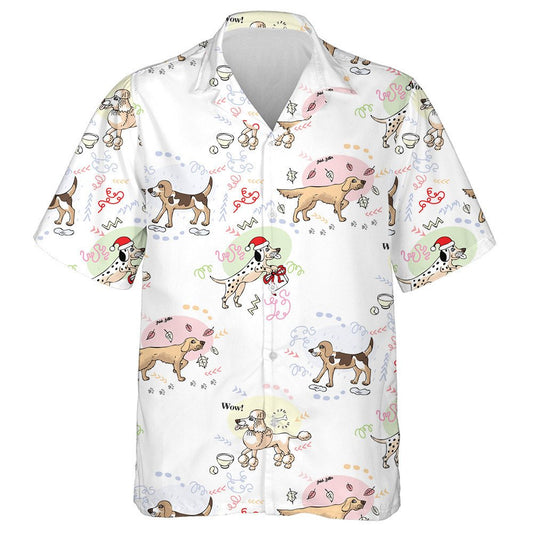 Beagle Dog Hand Drawn Animals Sketches Hawaiian Shirt, Hawaiian Shirt Gift, Christmas Gift