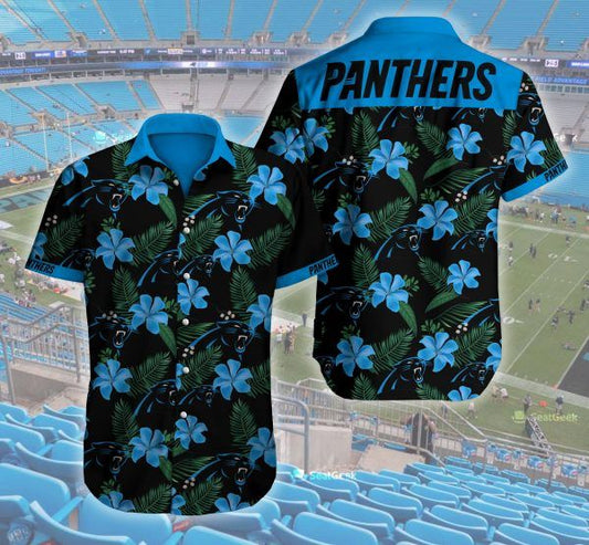 Carolina Panthers Hawaiian Shirt_Hawaiian Shirt Gift, Christmas Gift