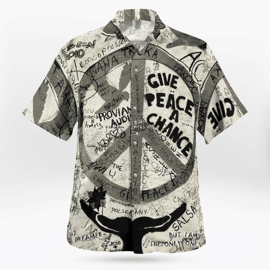 Athrú ar Shíocháin a thabhairt do Hippie Dubh Bán Dearadh Léine Haváís, Bronntanas Léine Haváíais, Bronntanas Nollag