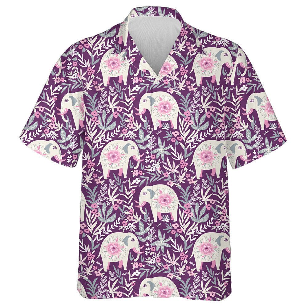 Funny Baby Elephants In The Jungle Hawaiian Shirt,Hawaiian Shirt Gift, Christmas Gift