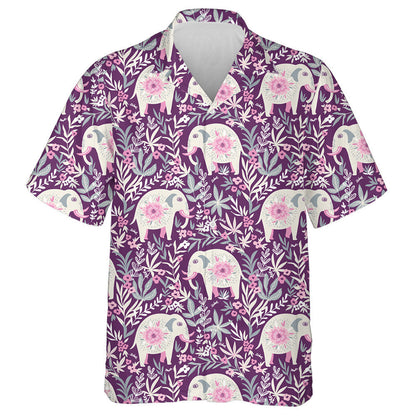 Funny Baby Elephants In The Jungle Hawaiian Shirt,Hawaiian Shirt Gift, Christmas Gift