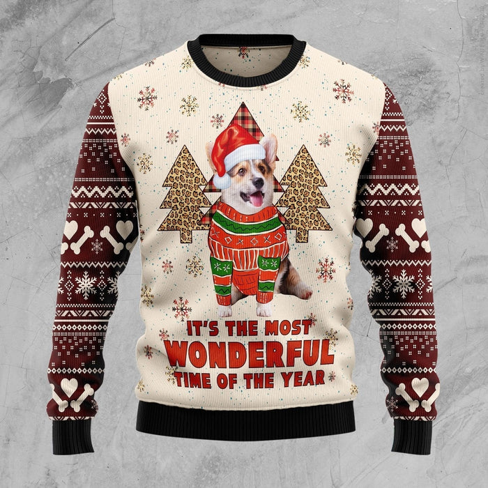 Corgi The Most Beautiful Time Ugly Christmas Sweater,Christmas Ugly Sweater,Christmas Gift,Gift Christmas 2022