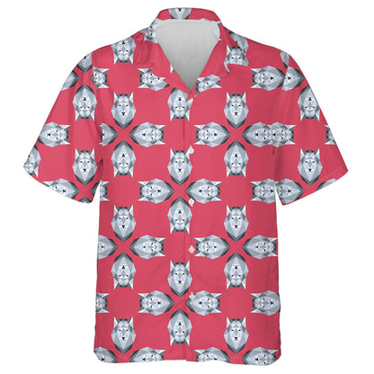 Animal Wolf Geometry Low Poly Design Hawaiian Shirt, Hawaiian Shirt Gift, Christmas Gift