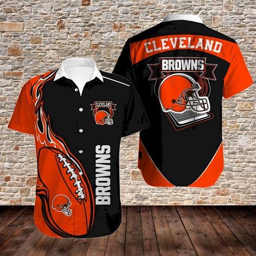 Cleveland Browns Hawaiian Shirt_Hawaiian Shirt Gift, Christmas Gift