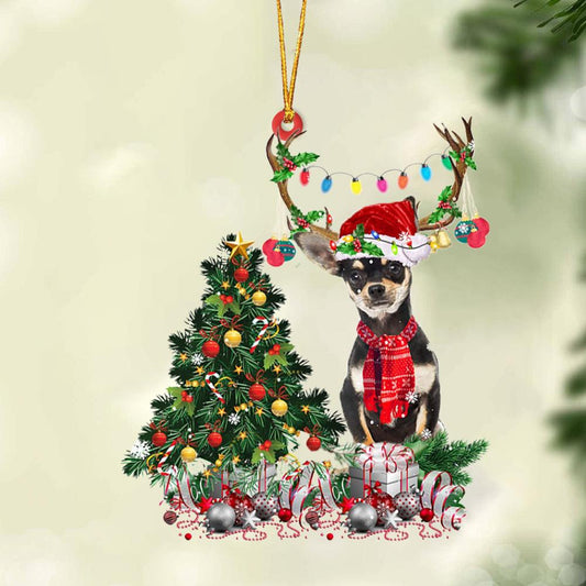 Chihuahua-Christmas Tree Gift Hanging Christmas Plastic Hanging Ornament, Christmas Gift, Christmas Decoration