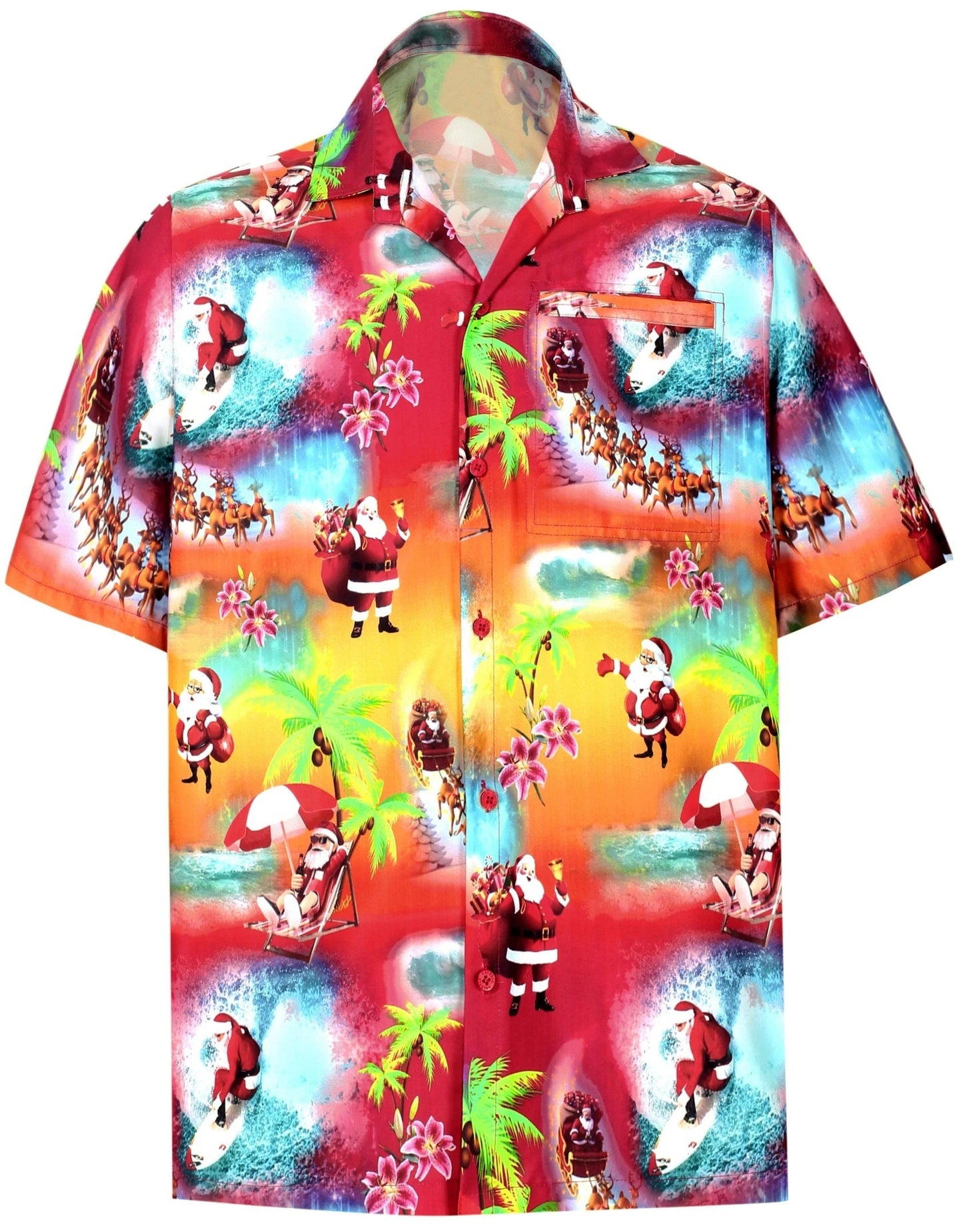 Funny Activities Of Santa Claus At Beach Hawaiian Shirt, Hawaiian Shirt Gift, Christmas Gift
