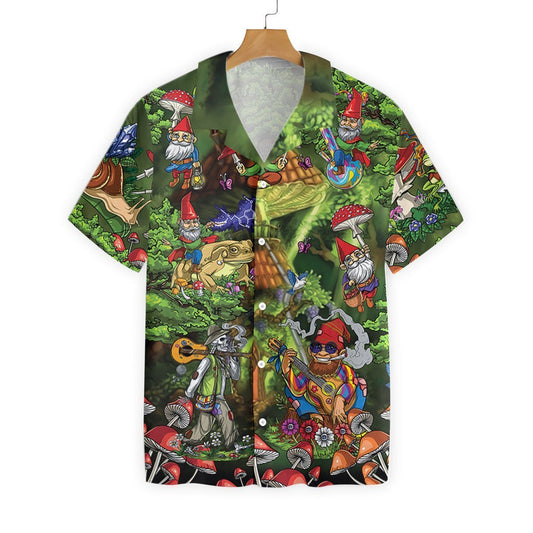 Colorful Gnome Hippie Forest Hawaiian Shirt, Hawaiian For Gift