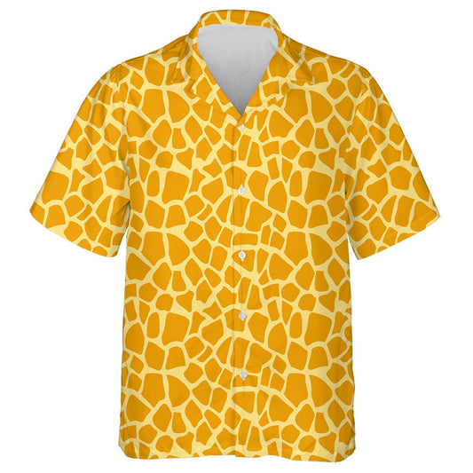 Awesome Yellow Giraffe Skin Theme Pattern Hawaiian Shirt, Hawaiian Shirt Gift, Christmas Gift