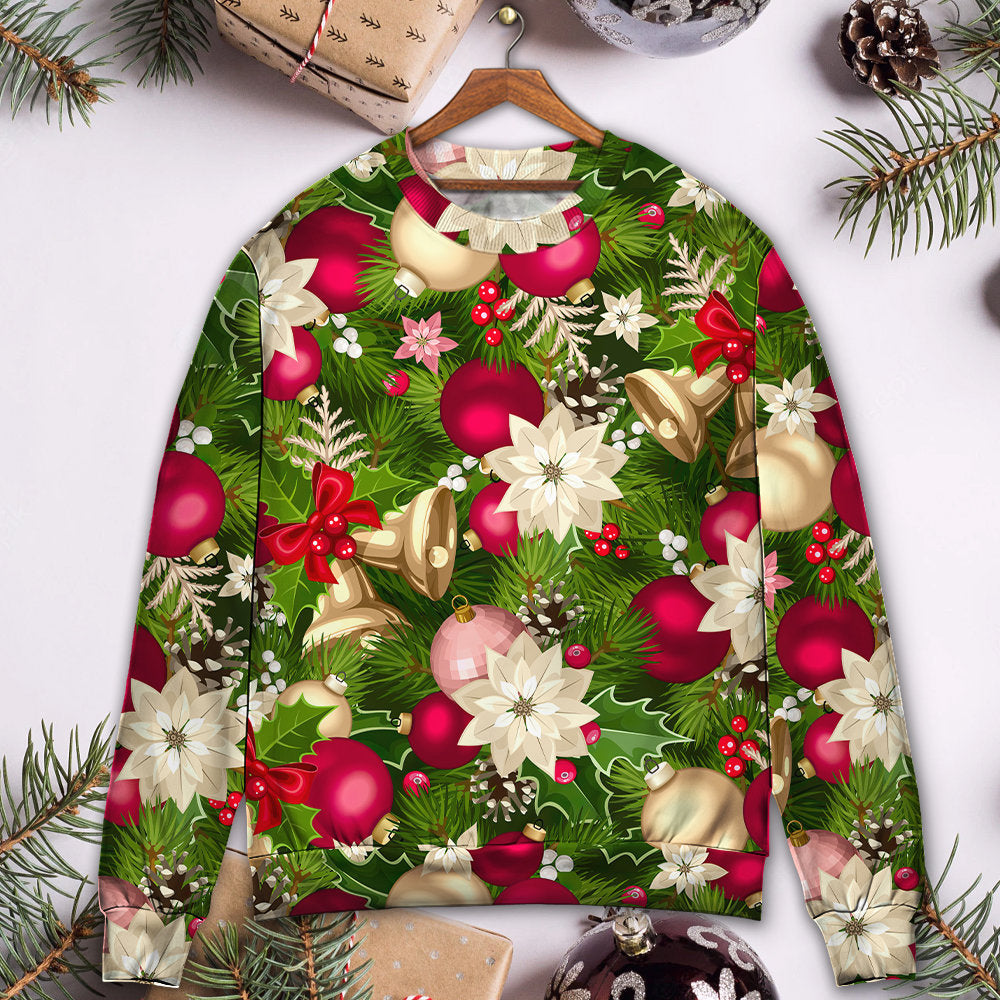 Crann Giúise Nollag Agus Bláthanna Poinsettia Geansaí Nollag Gránna, Bronntanas Nollag, Bronntanas Nollag 2024