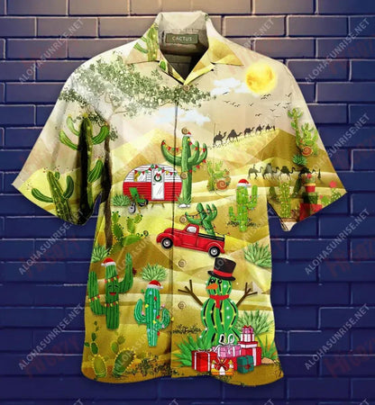 Is Fearr Sa Bheatha Le Cactus Léine Gearr Haváís Caitheamh aimsire Léinte Haváís Saincheaptha Léinte Haváís do Mhná, Bronntanas Léine Haváís, Bronntanas Nollag